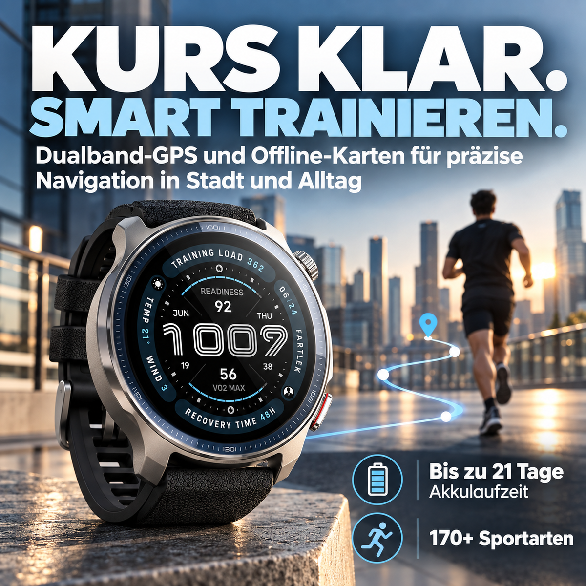 Smartwatch-Fitness- und Lifestyle-Überwachung