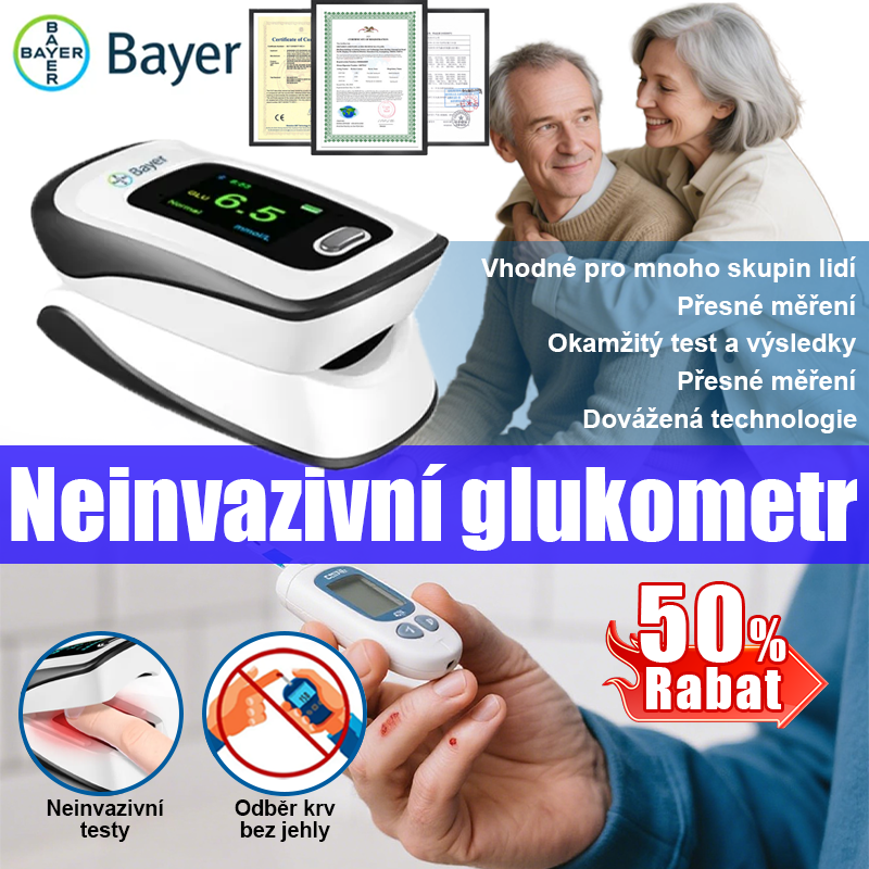 【12 v 1】 Nejnovější neinvazivní inteligentní glukometr od společnosti Bayer