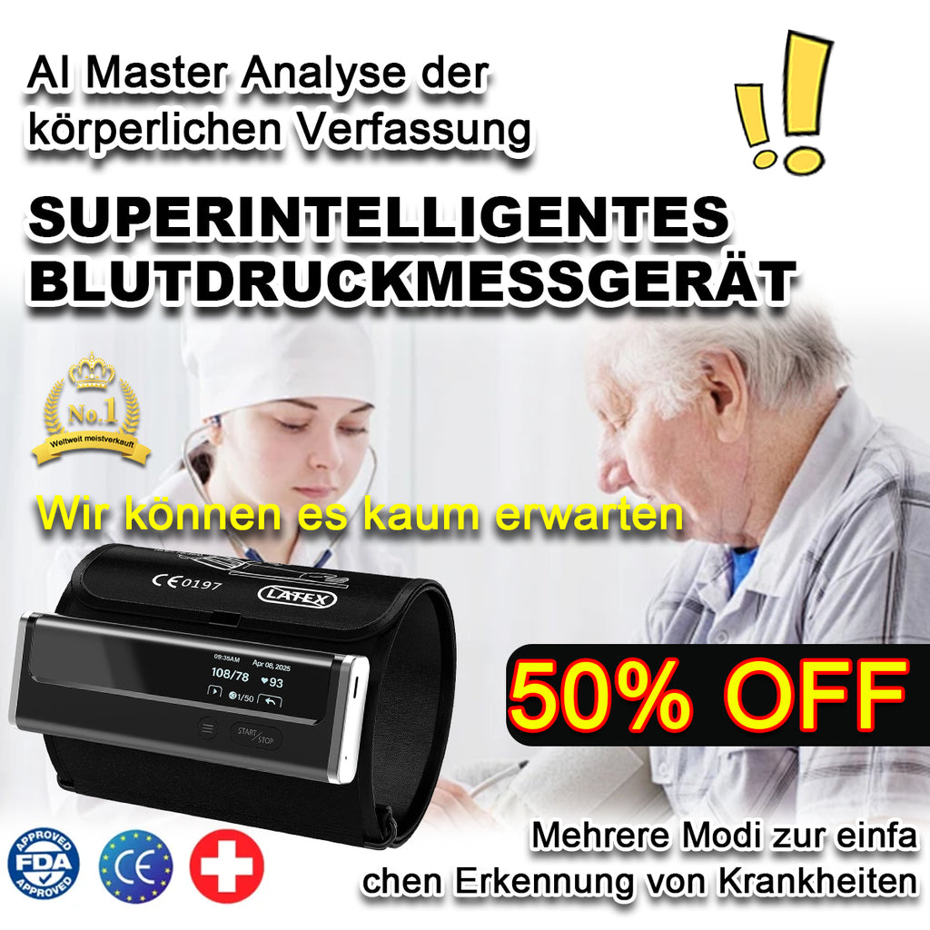 Blutzuckermessgerät 12-in-1 für Zuhause – Blutdruck, SpO₂, Herzfrequenz, Harnsäure & Blutfette