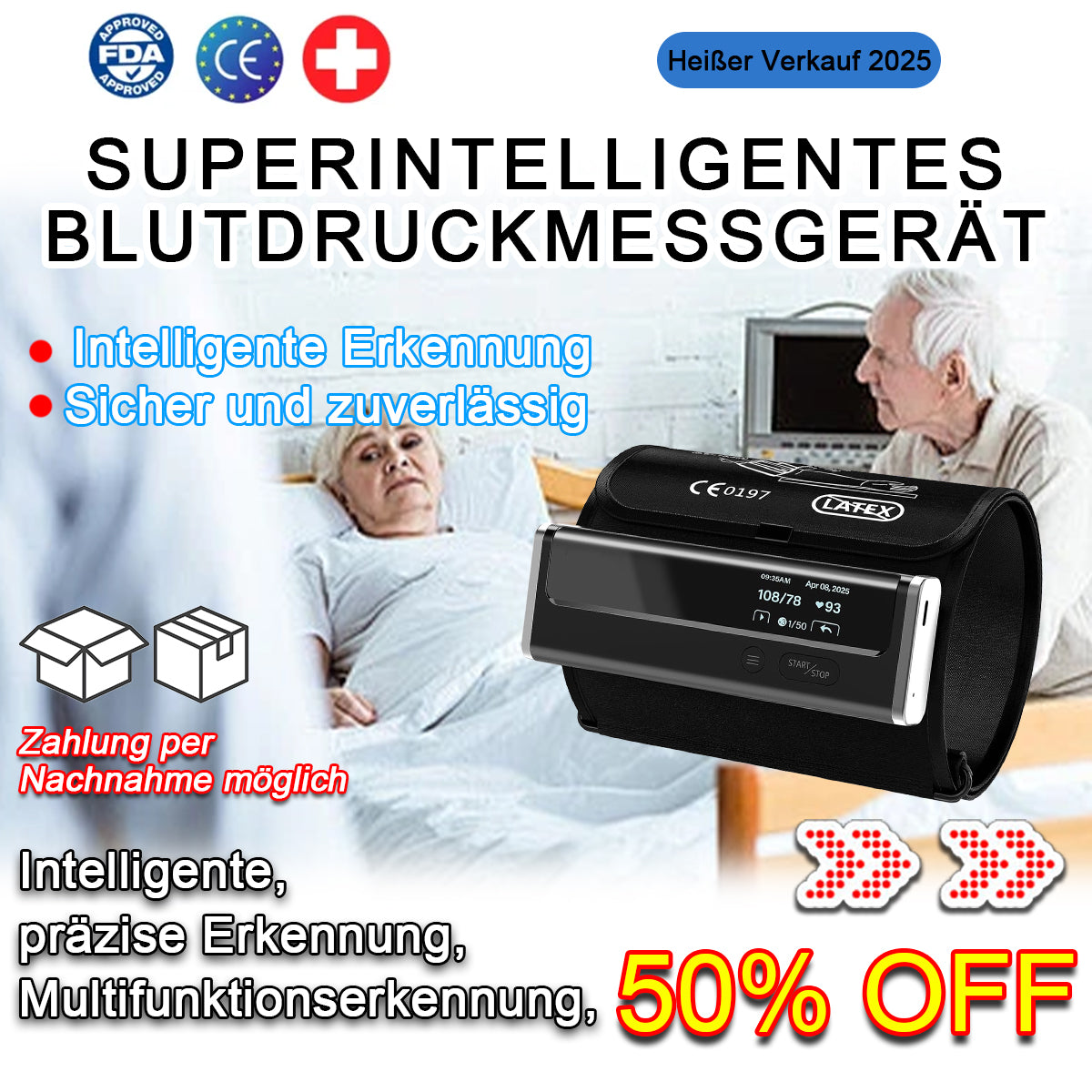 Blutzuckermessgerät 12-in-1 für Zuhause – Blutdruck, SpO₂, Herzfrequenz, Harnsäure & Blutfette