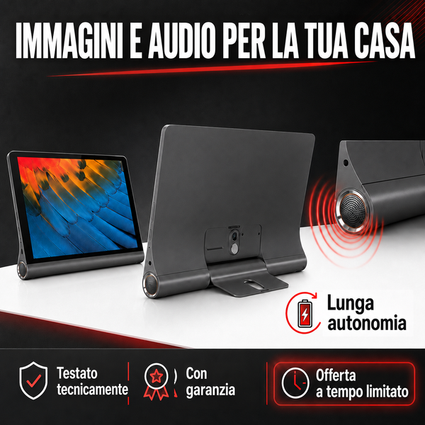 Tablet multimediale da 10,1″ con proiettore
