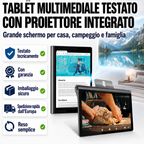 Tablet multimediale da 10,1″ con proiettore